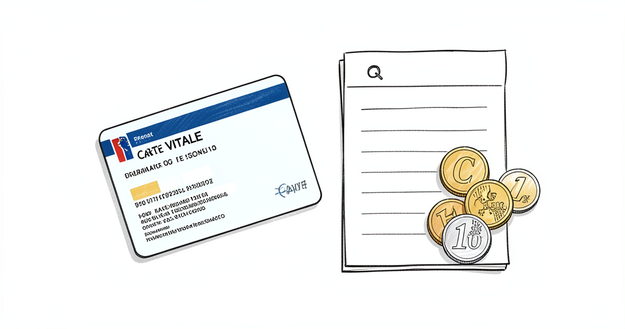 Carte vitale française et prescription médicale pour remboursement prise de sang grossesse