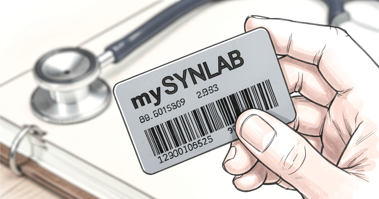 Carte mySYNLAB avec identifiant patient pour accéder aux résultats