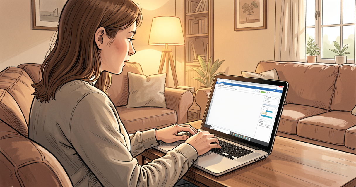 Patient consultant les résultats Eurofins en ligne sur un ordinateur portable