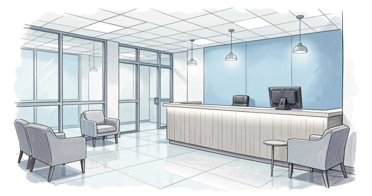 Accueil et salle d'attente du laboratoire Bioalliance Orléans, intérieur clair et professionnel