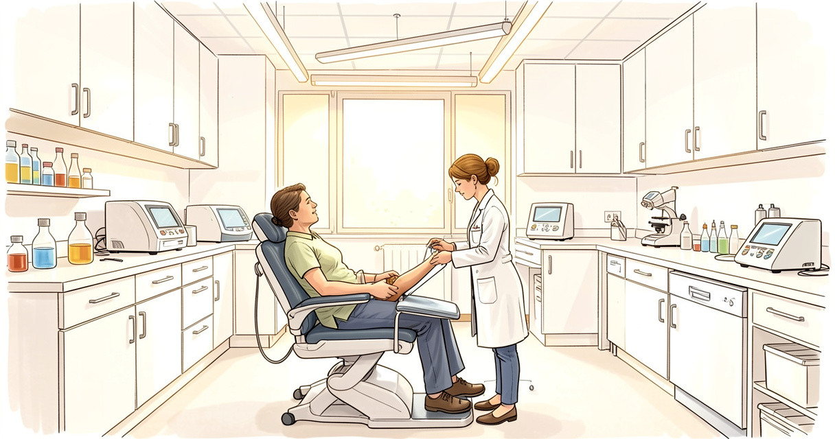 Intérieur du laboratoire Bioclinic Saint-Paul Paris 4 avec prélèvement sanguin
