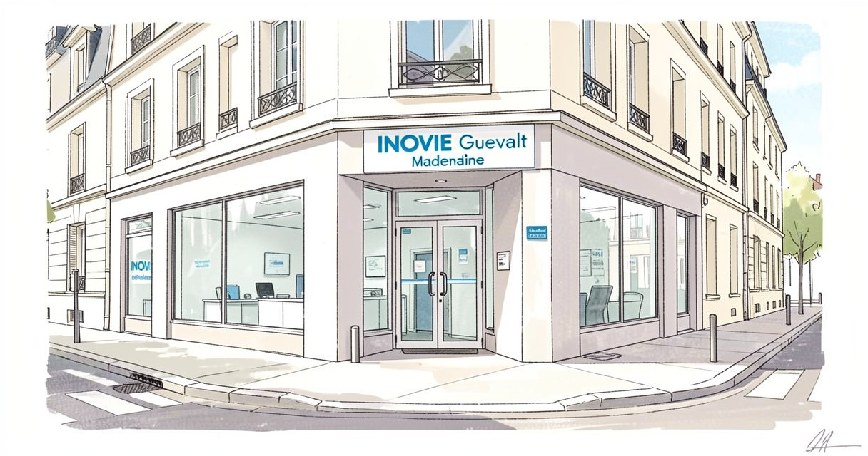 Façade du laboratoire INOVIE Guevalt Madeleine à Paris, anciennement Bioclinic, 10 rue Vignon