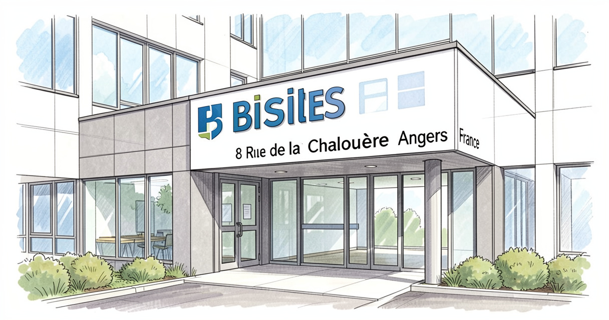 Entrée du laboratoire Biosites Ney Saint Serge au 8 rue de la Chalouère à Angers