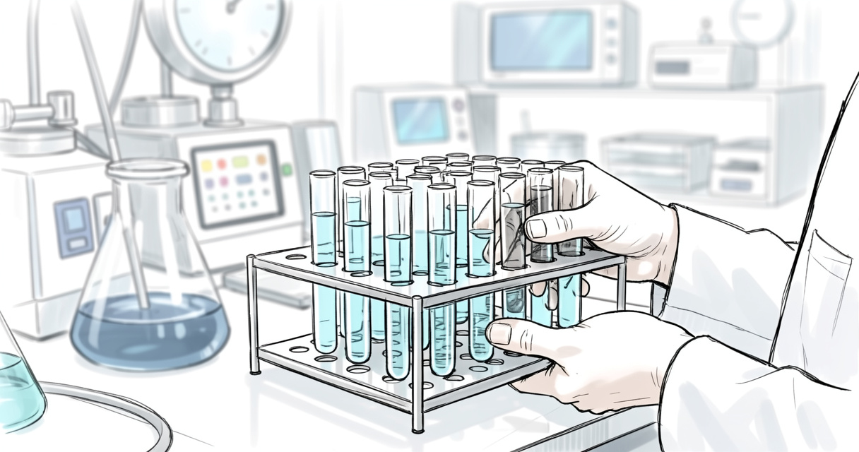 Prise de sang au laboratoire clinique Mathilde par un biologiste expérimenté