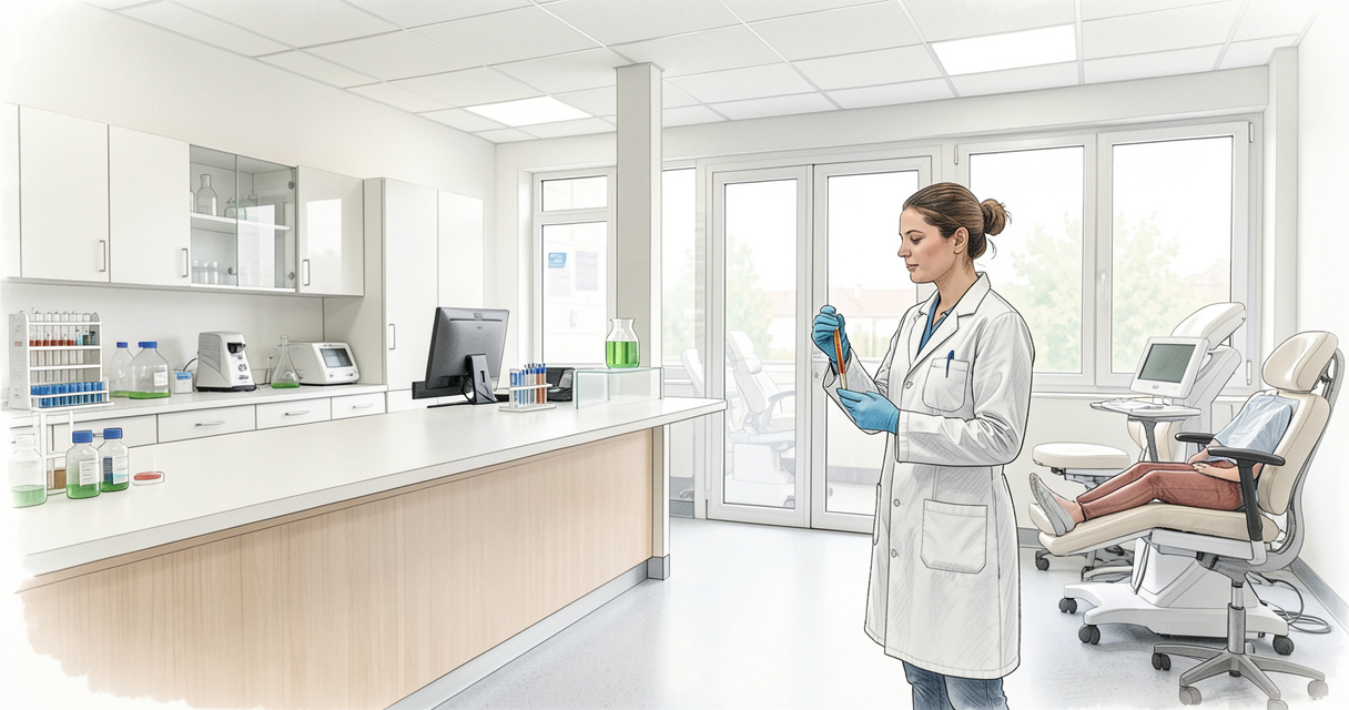 Prélèvement sanguin au laboratoire d'analyses médicales d'Éragny