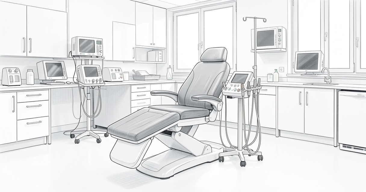 Laboratoire d'analyse à Montpellier, fauteuil de prélèvement en salle claire