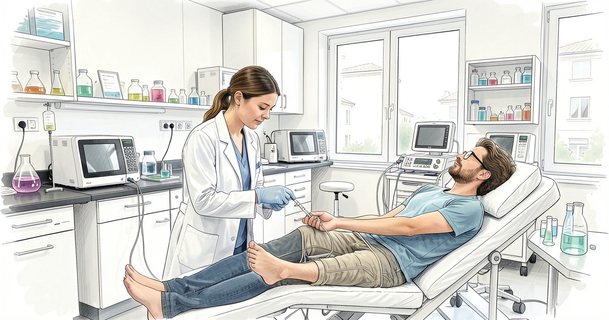 Prise de sang au laboratoire d'analyse Tours : prélèvement par une infirmière.
