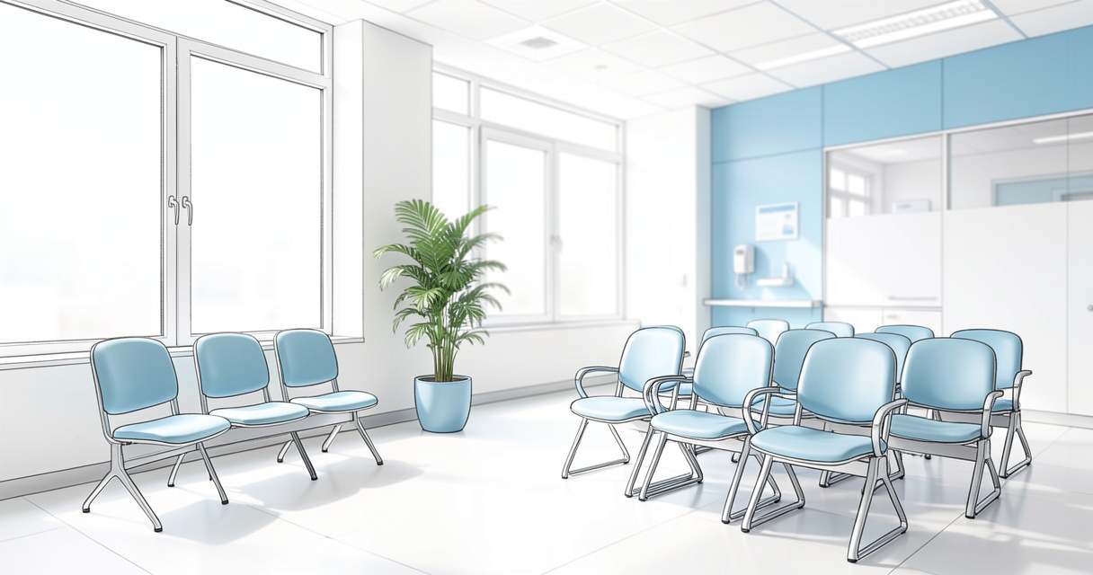 Accueil du laboratoire Bioliance de Vertou, salle d'attente lumineuse