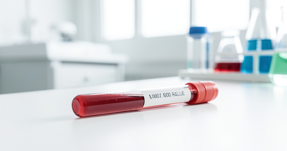 Préparation d'une prise de sang au laboratoire de Déville-lès-Rouen