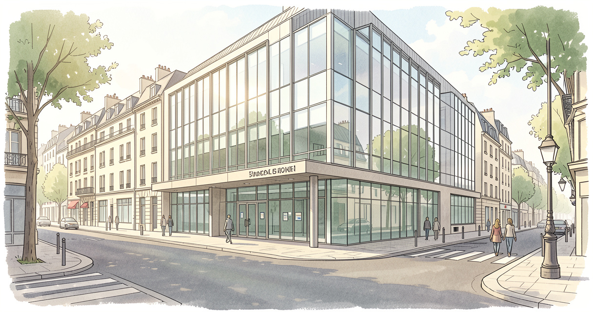 Façade du laboratoire Fauriel au 91 cours Fauriel à Saint-Étienne