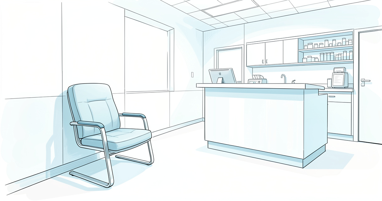 Salle d’attente du laboratoire Cerballiance Flers, ambiance calme et lumineuse